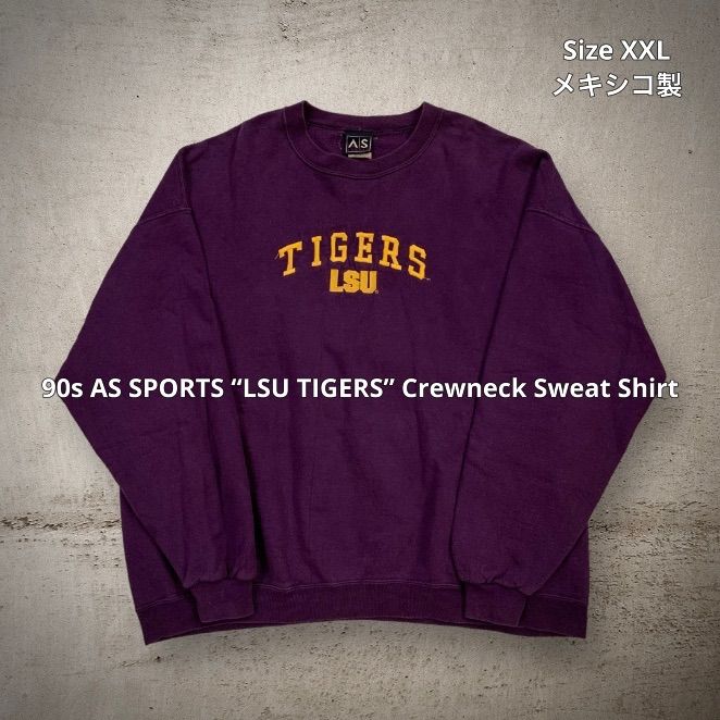 90s AS SPORTS “LSU TIGERS” Crewneck Sweat Shirt ルイジアナ州立大学