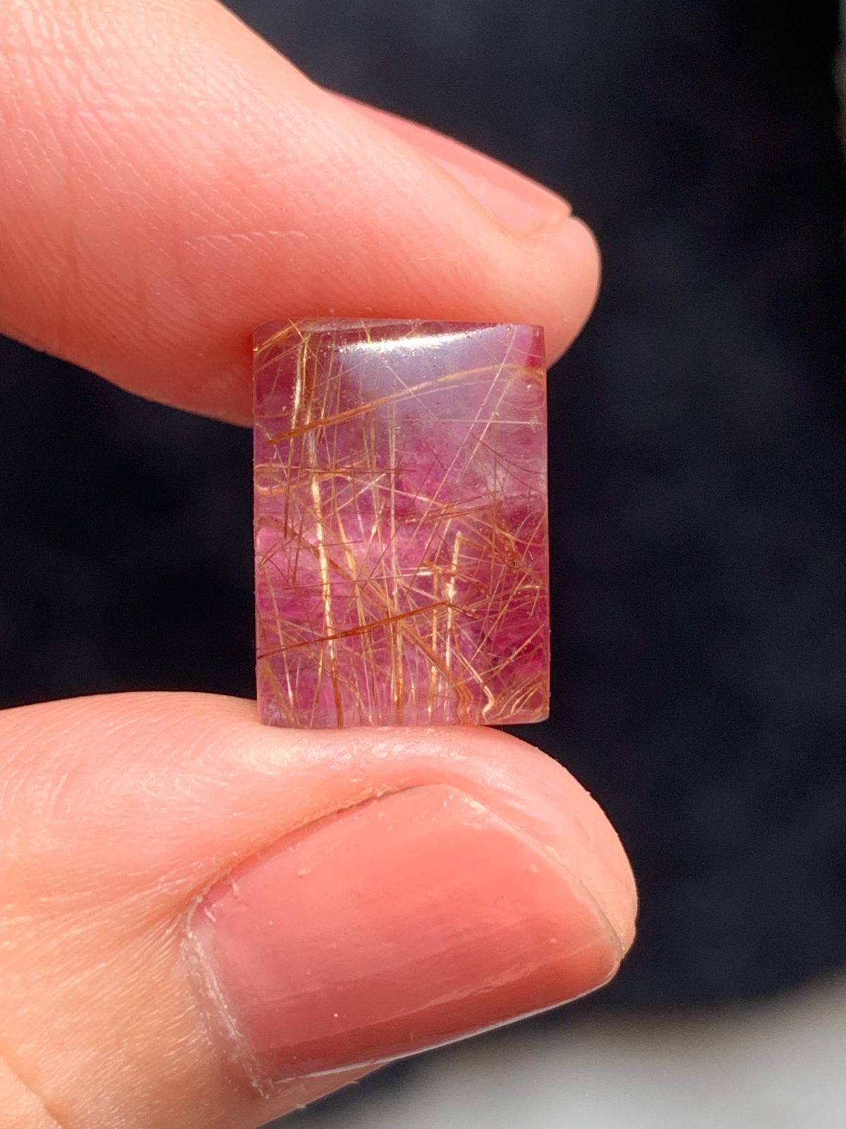 ルビー×ルチルクォーツ　ダブレットストーンリング SV925シルバー 26 1点もの ルビー×ルチルクォーツ ダブレットストーンリング SV925