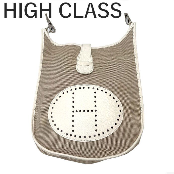 ハイクラス HIGH CLASS ショルダーバッグ キャンバス レザー Hロゴ 