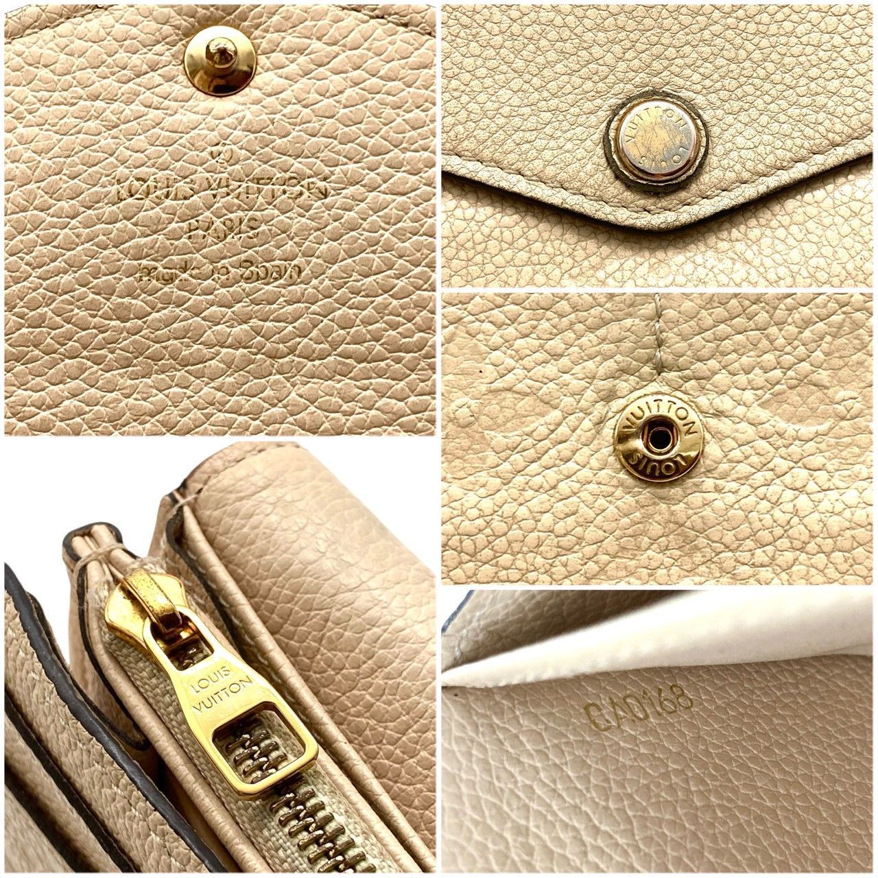 ルイヴィトン ポルトフォイユ サラ ベージュ 二つ折り長財布 長財布