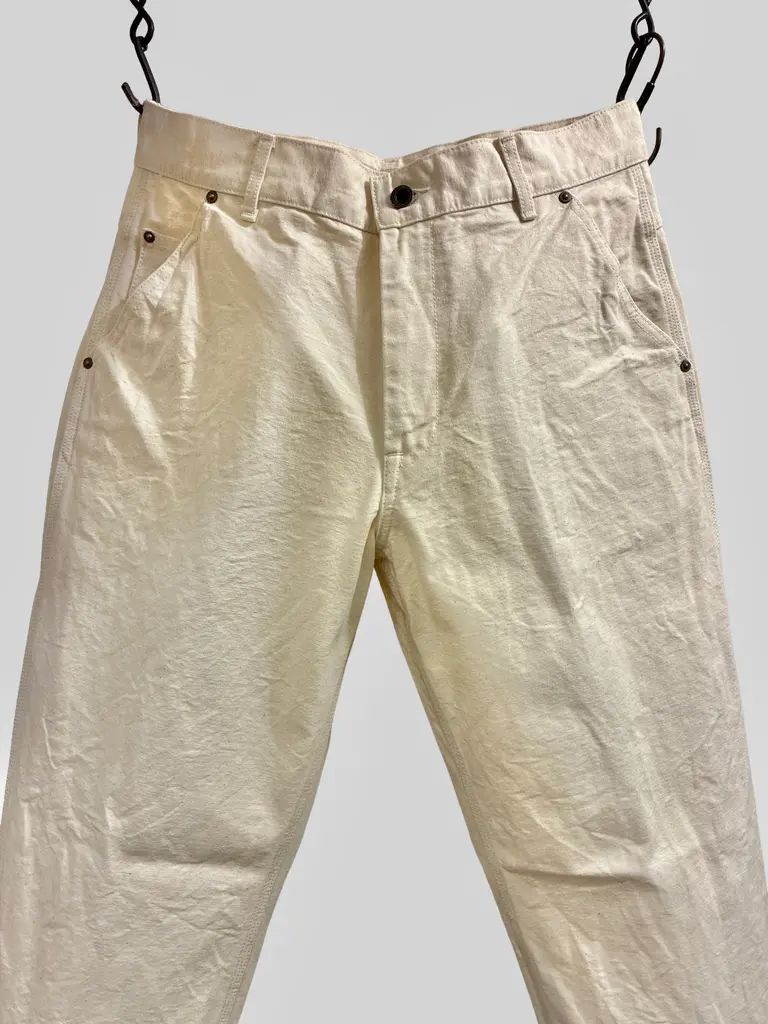 FOB FACTORY F 0530 コットン ダック ワークパンツ エクリュ キナリ FOBファクトリー 3 L サイズ