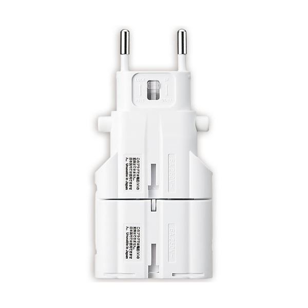 （まとめ）サンワサプライ 海外電源変換アダプタホワイト TR-AD4W 1個【×