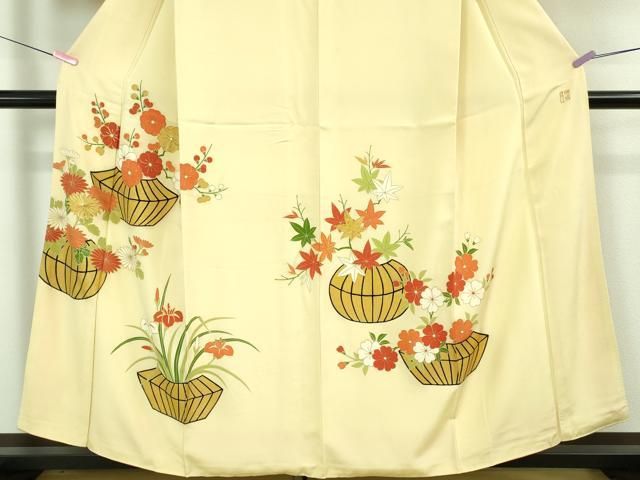 平和屋本店□極上 セミアンティーク 人間国宝 五代 田畑喜八 訪問着 駒  