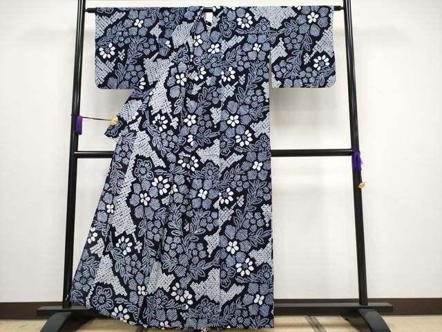 平和屋着物 上 夏物 浴衣 有松鳴海絞り 枝花文 綿 CYAA3021s5