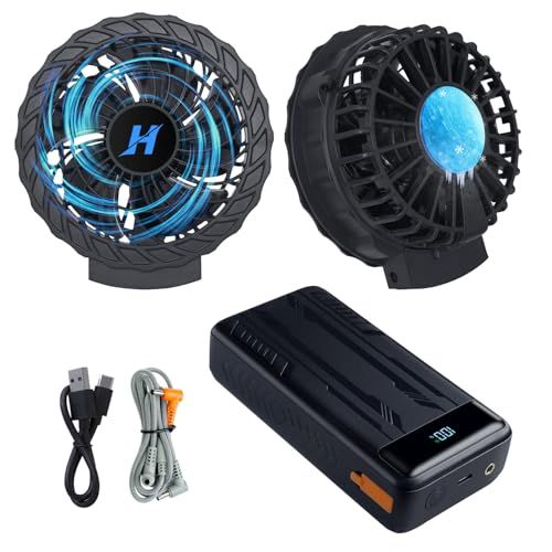 2025最強進化＆ペルチェ素子付き 超強冷風＆30000mAh大容量 空調作業服用 ファンバッテリーセット12V高出力 暴風ファン ブラシレスモーター 4段階風力調節 超長48時間連続稼働 扇風機付きベスト用 9cm服穴径対応 熱中症 9e269490