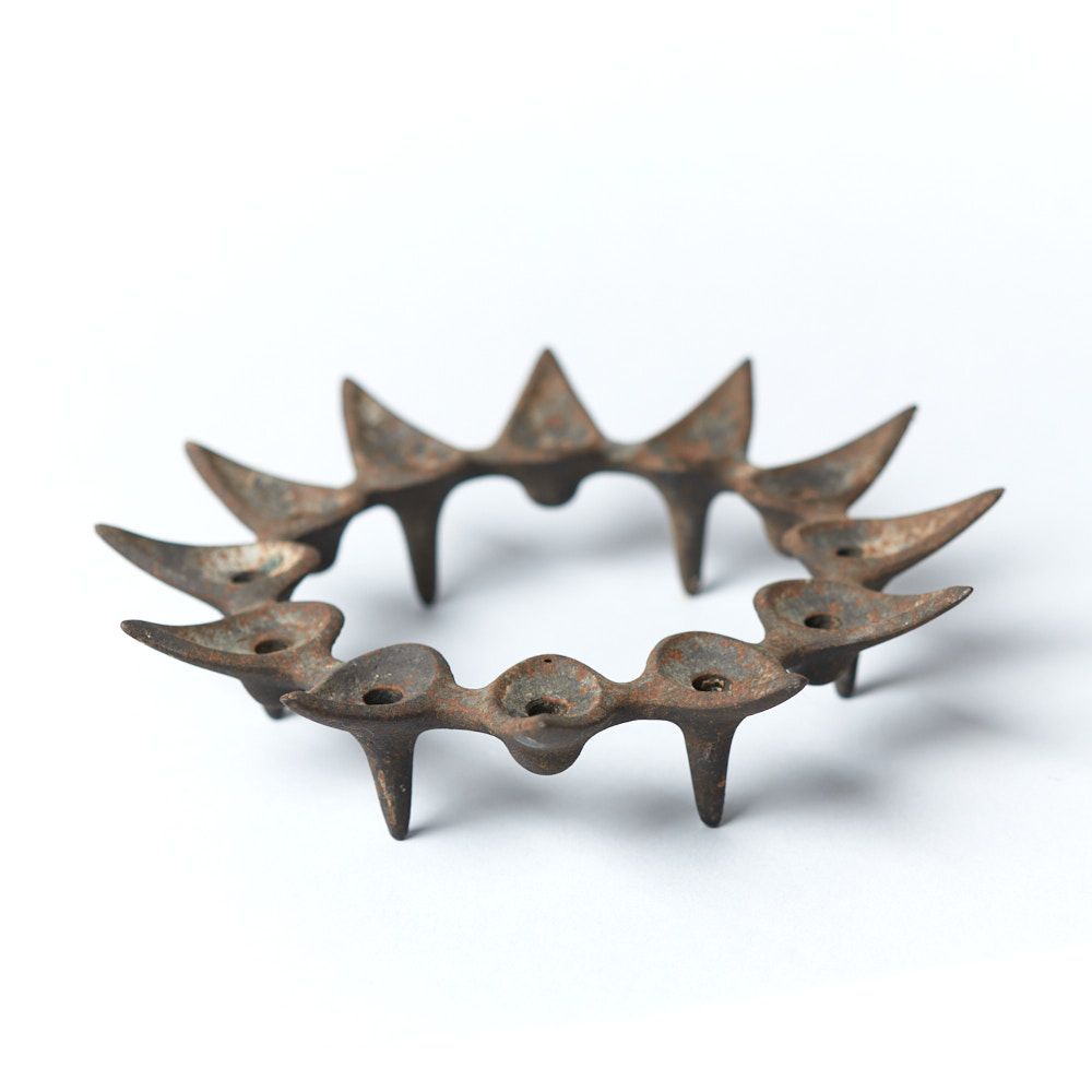 Vintage 1960's Dansk Cast iron candlestick holder by Jens H