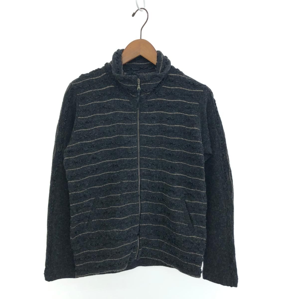 良好 haat ISSEY MIYAKE ハート イッセイミヤケ ジップアップ ジャケット サイズ 2 グレー レディース 240001147113