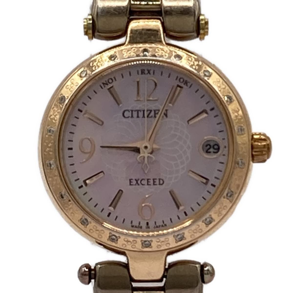 CITIZEN シチズン 腕時計 EXCEED エクシード H058-T018467 レディース 18Pダイヤベゼル|エコドライブ|電波 ホワイトシェル