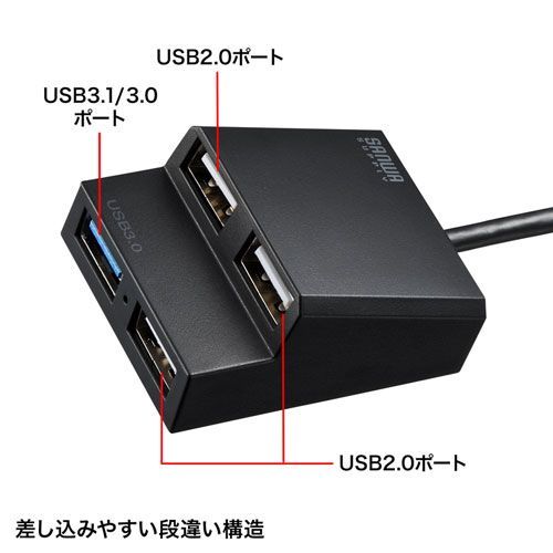 5個セット サンワサプライ USB3.2Gen1+USB2.0コンボハブ USB