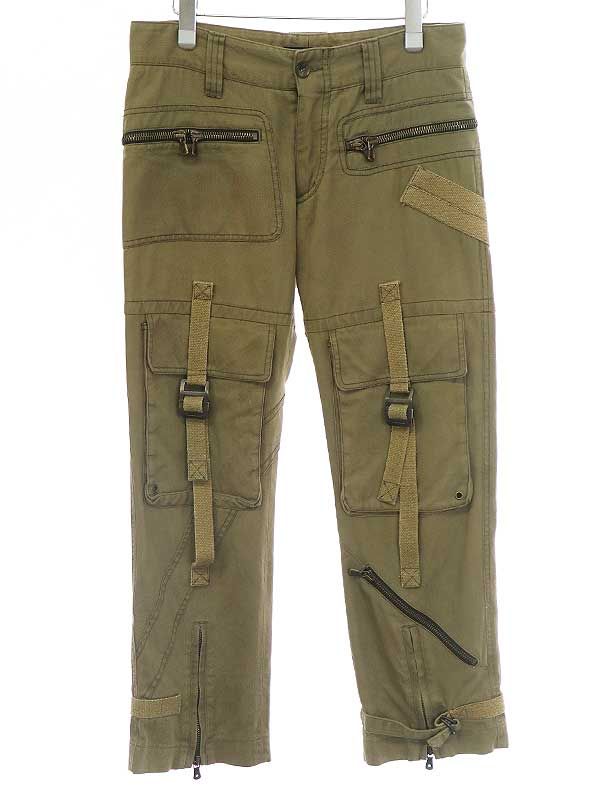 DOLCE&GABBANA ドルチェ＆ガッバーナ 2003AW bondage parachute cargo pants ボンテージパラシュート カーゴパンツ カーキ 44 - メルカリ