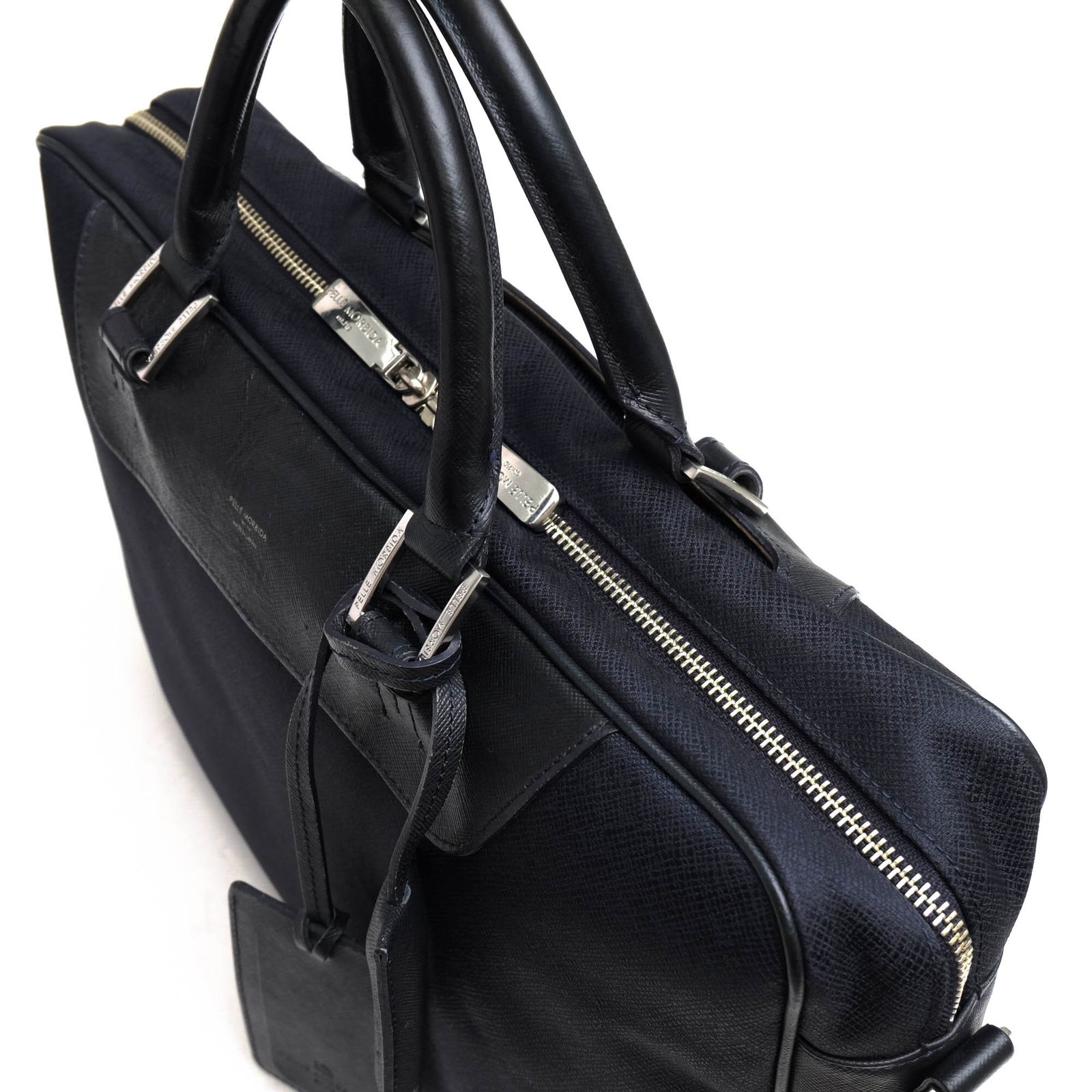 ペッレモルビダ ブリーフケース キャピターノ ネイビーレザービジネス