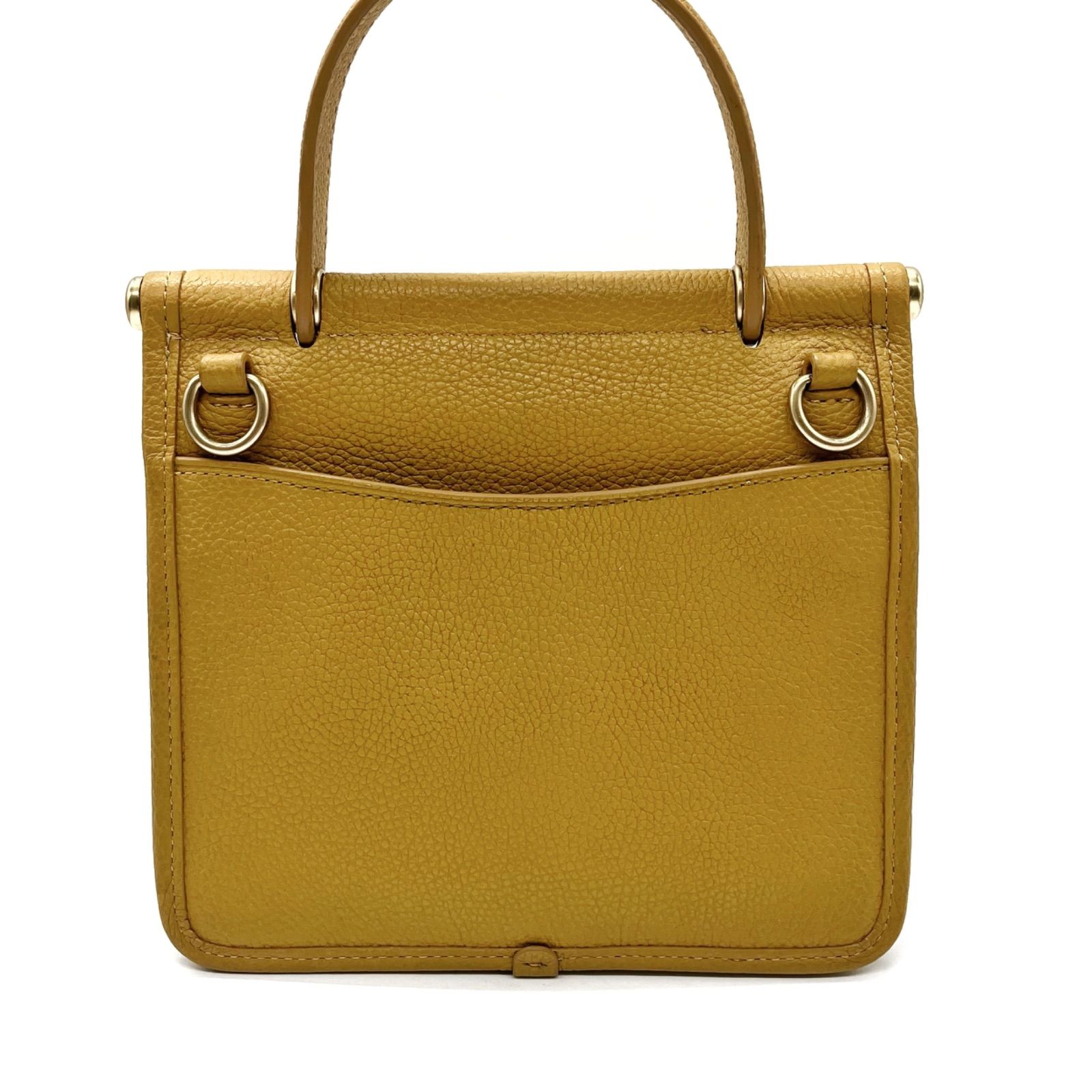 COACH コーチ オールレザー シボ革 ハンドバッグ ゴールド金具