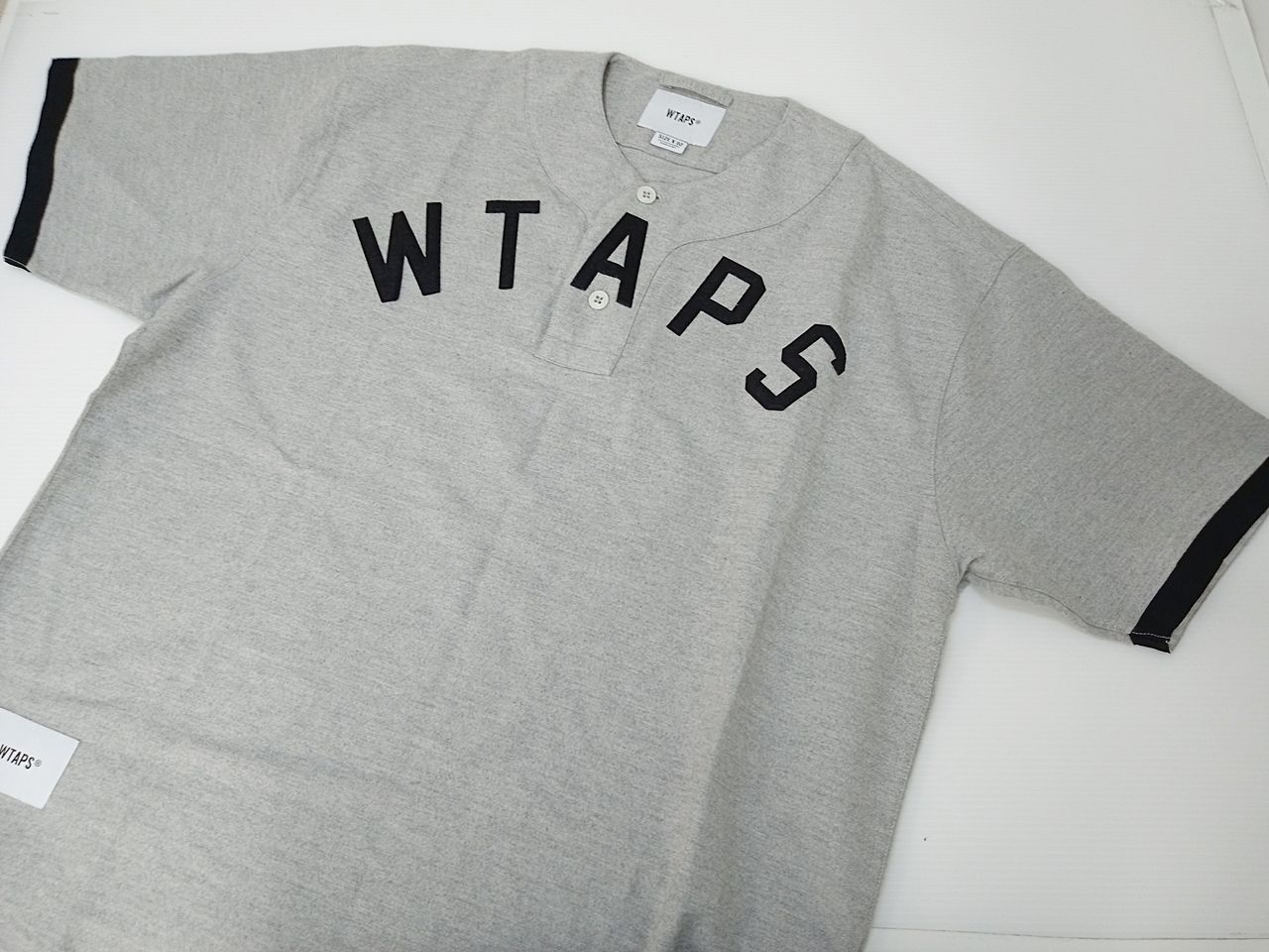 WTAPS ダブルタップス 22SS リーグシャツ [サイズ02] グレー 221TQDT-SHM06 ベースボールシャツ 半袖 中古 [M-783]