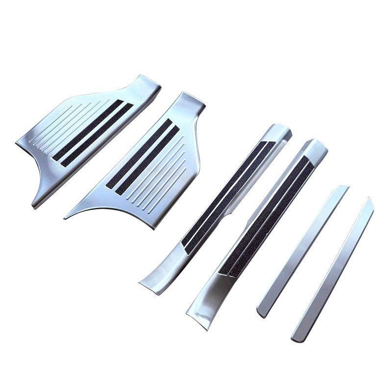 25年式ダイハツMOVE サイドステップスカッフプレート 迎賓踏板 不錆ステンレス製 ドアモールガード 脚部保護 銀 黒ヘアライン選択可 内装外装パーツ