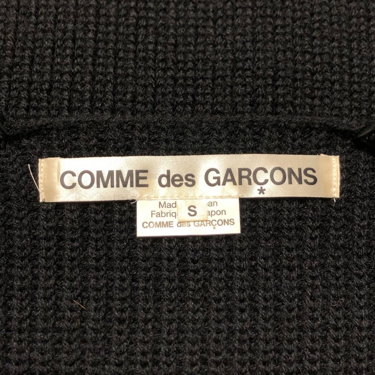 24AW COMME des GARCONS Knit フェイクレザー切替長袖ニット S