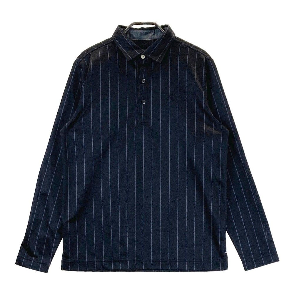 【美品】パーリーゲイツ　ゴルフウェア　半袖　シャツ　ストライプ柄　メンズ　4 M PEARLY GATES パーリーゲイツ ストライプシャツ【4】美品！ ゴルフ