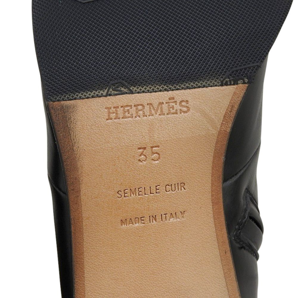 HERMES エルメス 美品 レザー サイドジップ ショートブーツ HERMES エルメス 美品 レザー サイドジップ ショートブーツ