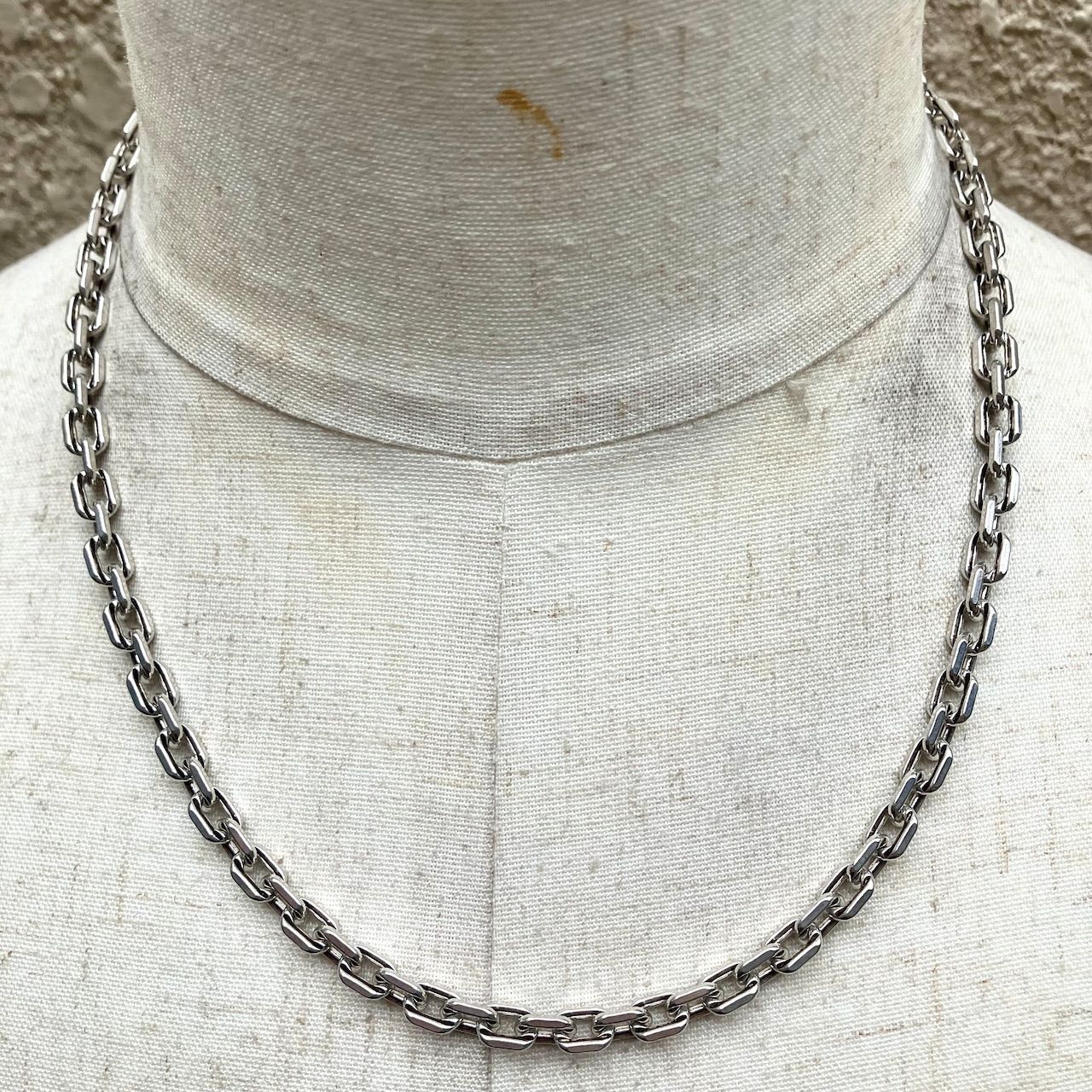 SILVER925 OVAL CHAIN WIDE NECKLACE/シルバー/ネックレス