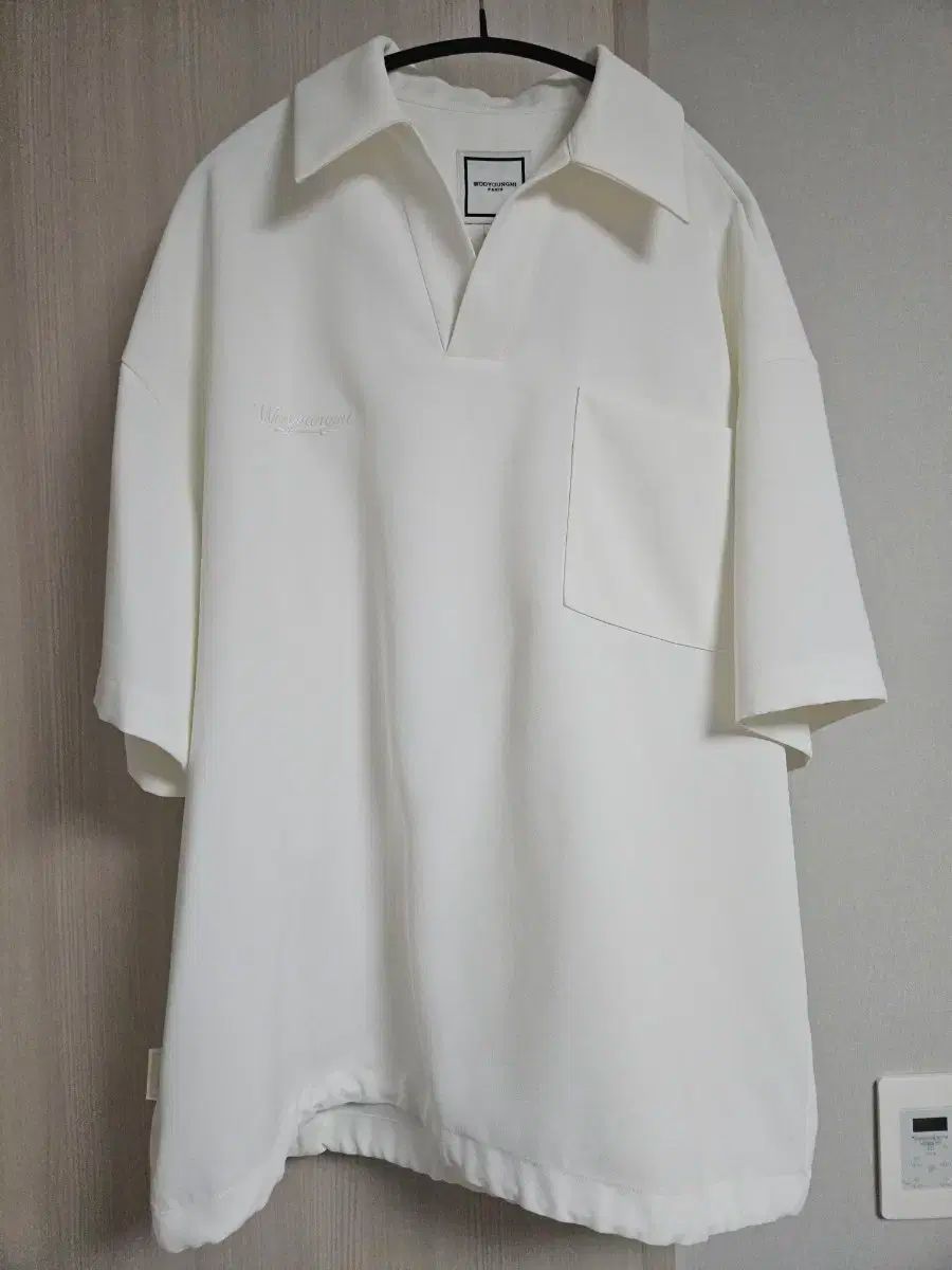 WOOYOUNGMI ウーヨンミ 白 オープン ポロ Tシャツ 48