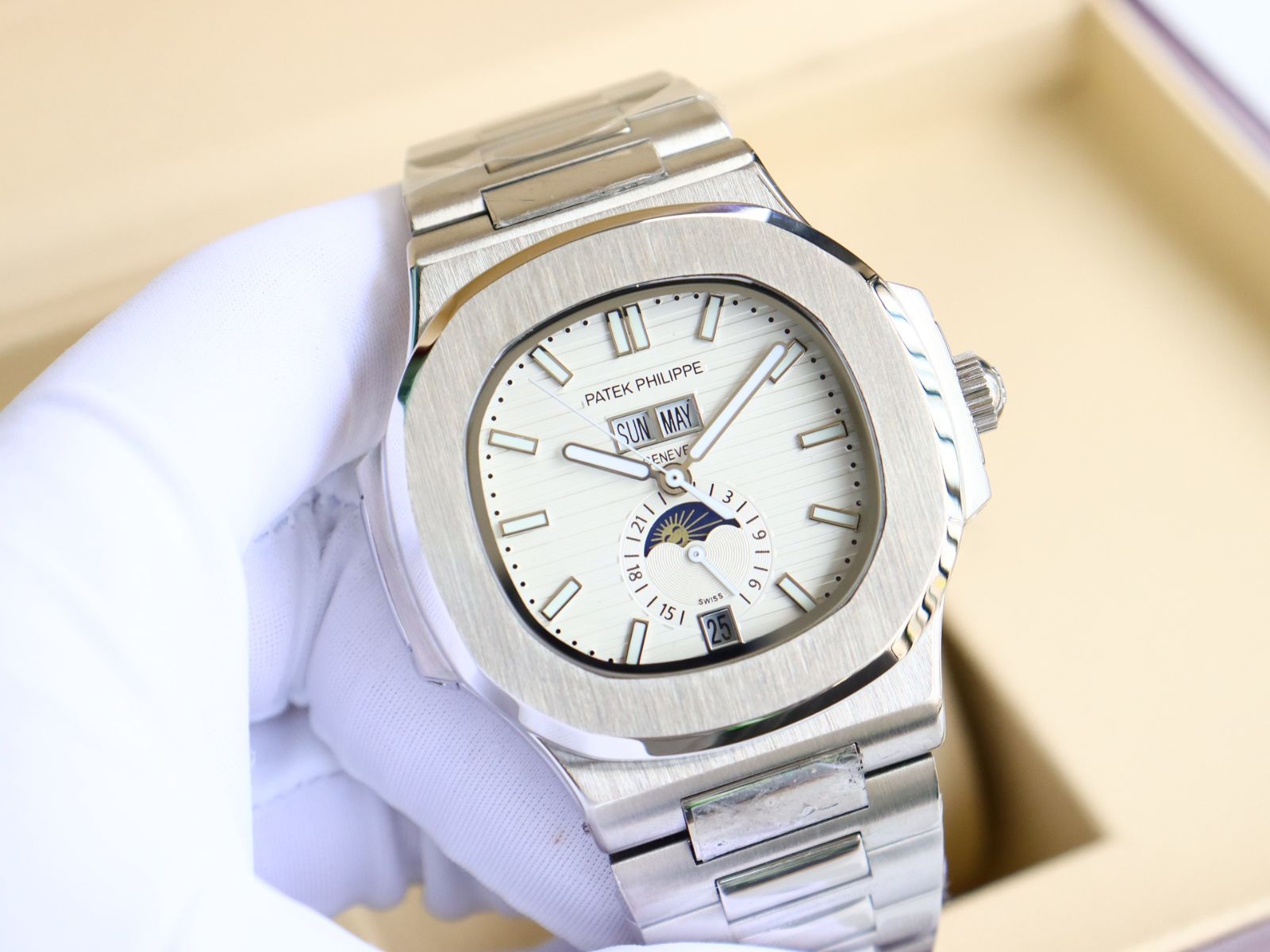 ♠ Patek Philippe オーデマピゲ ナチュラル マルチファンクション - ケース カード 袋付き｜ ｜ -MM輸入1