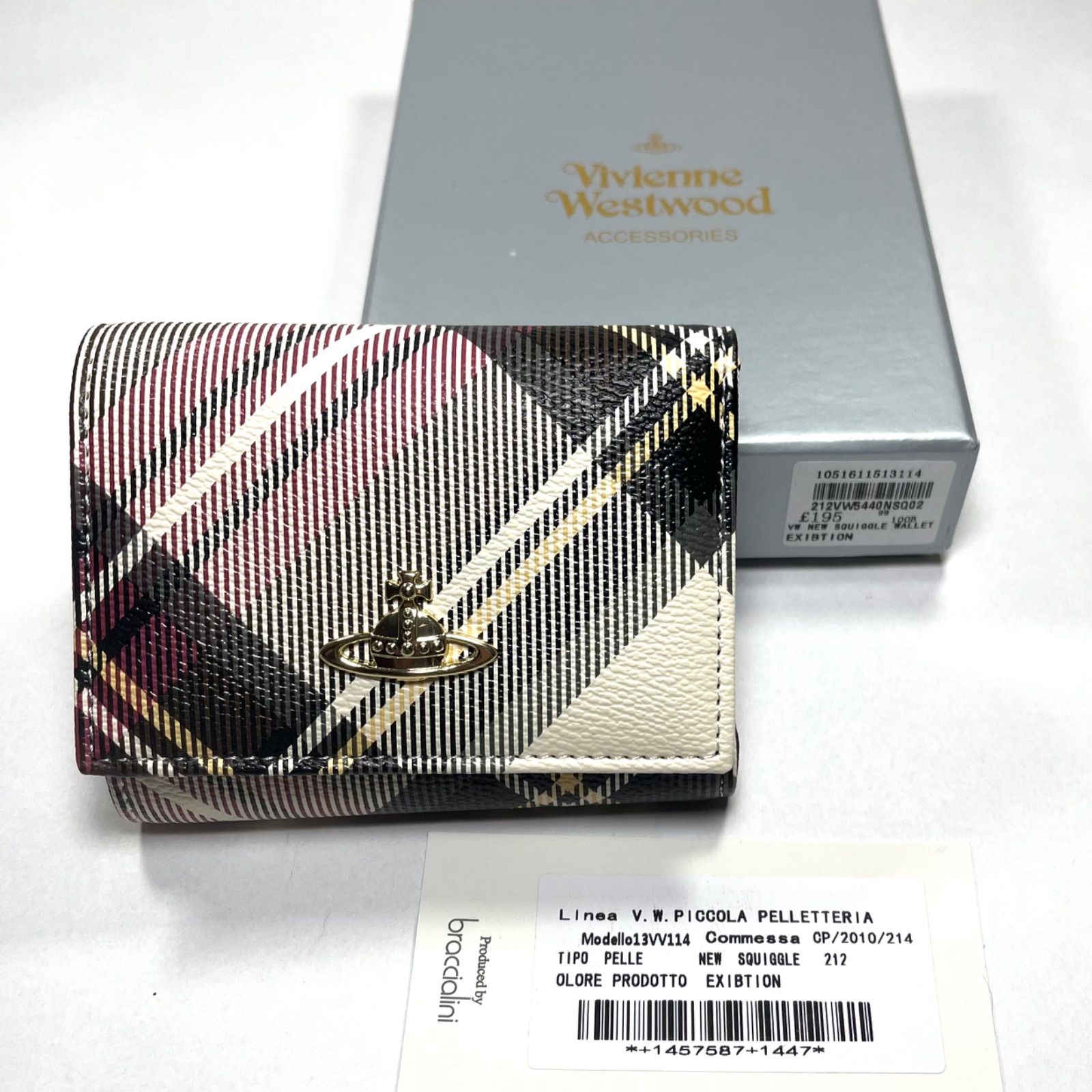 Vivienne Westwood ヴィヴィアンウエストウッド チェック柄 三つ折財布