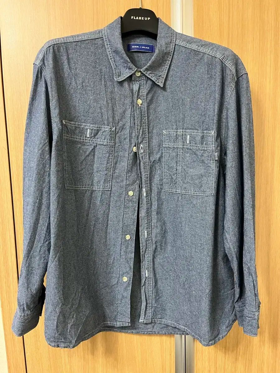 oam factory X PLAC シャンブレー シャツ L サイズ