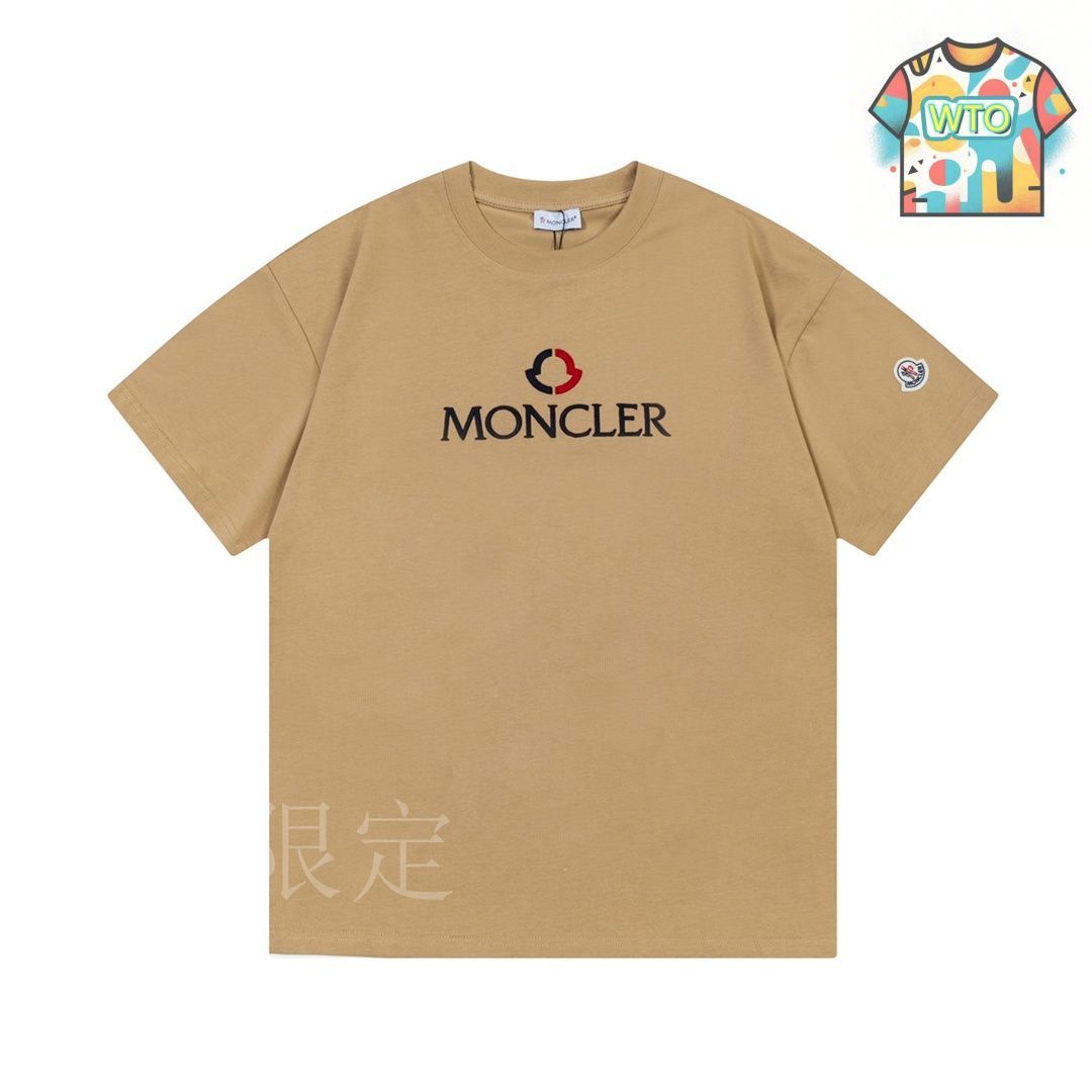 MONCLER レディース Tシャツ カーキ色 Sサイズ 今日特価】MONCLER レターロゴ刺繍カーキ色 T シャツ-3 - メルカリ