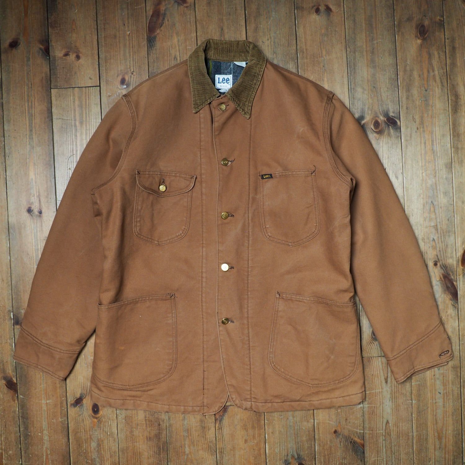 70s USA製 Lee ダック カバーオール ブラウン ブランケット付き