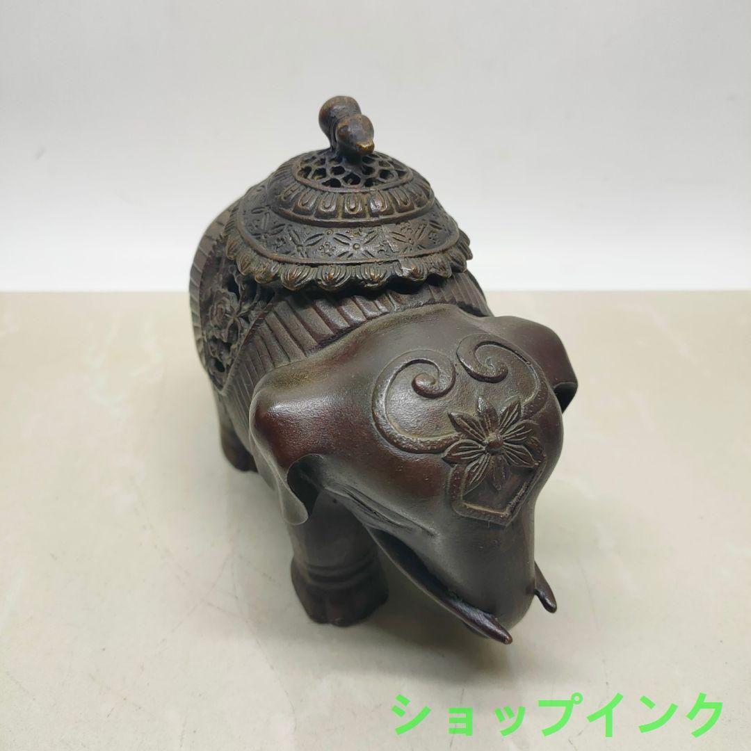 めでたい如意銅象 香炉 工芸品 美術品 置物 - メルカリ