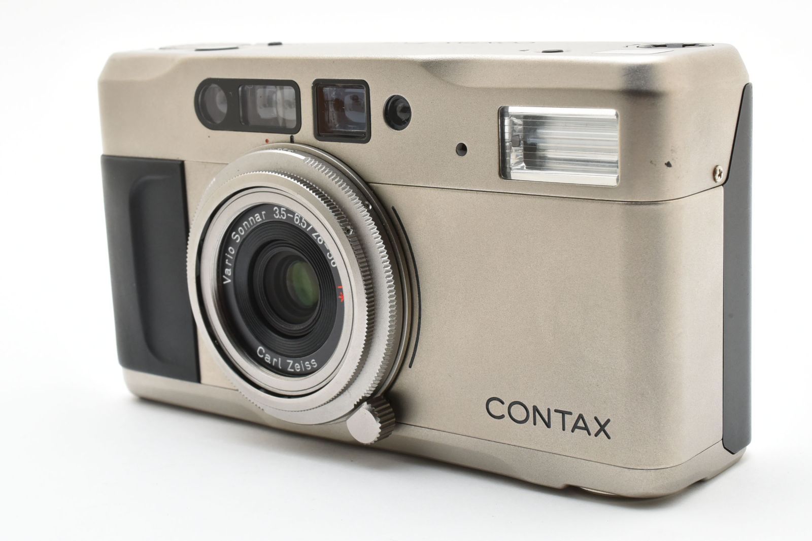 CONTAX TVS コンタックス チタン コンパクト フィルム カメラ メタルフード フィルター付き A0506