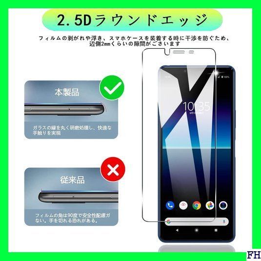 I wnunbg 2+2枚セット 対応 xperia10 0.26㎜ 耐衝撃 引っかきキズに