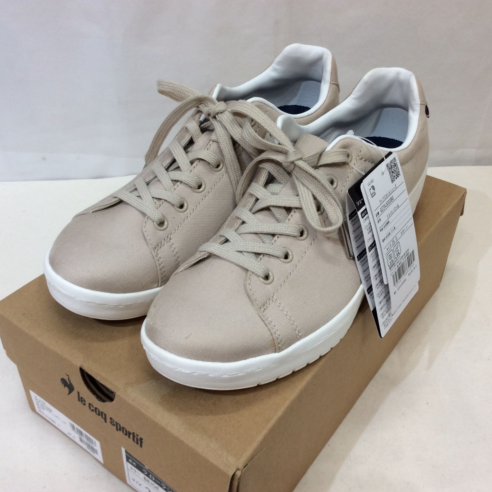 未使用☆le coq sportif ルコックスポルティフ スニーカー 25cm ラ