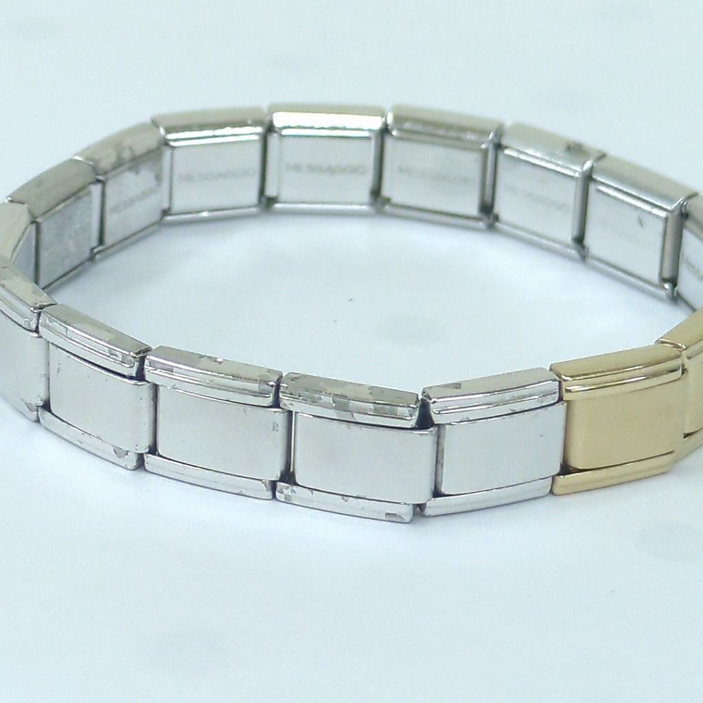 ナラカミーチェ メッサジオ 伸縮ブレスレット ハート/ラインストーン チャーム付 ナラカミーチェ メッサジオ 伸縮ブレスレット ハート/ライン