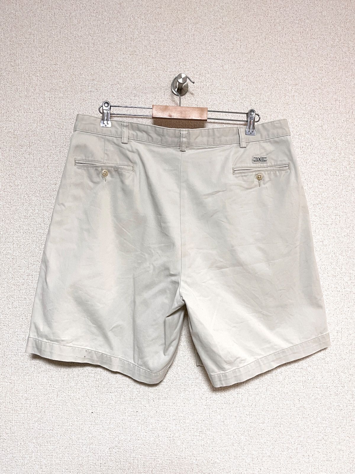 90s ポロ ラルフローレン チノショーツ W33 TYLER SHORT POLO RALPH LAUREN - ポロラルフローレン W33 ツータック チノ