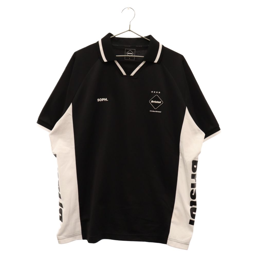 F.C.R.B./F.C.Real Bristol/FCRB (エフシーアールビー/エフシーレアルブリストル) 23SS GAME SHIRT FCRB-230014 ラバーロゴ ゲームシャツ ブラック