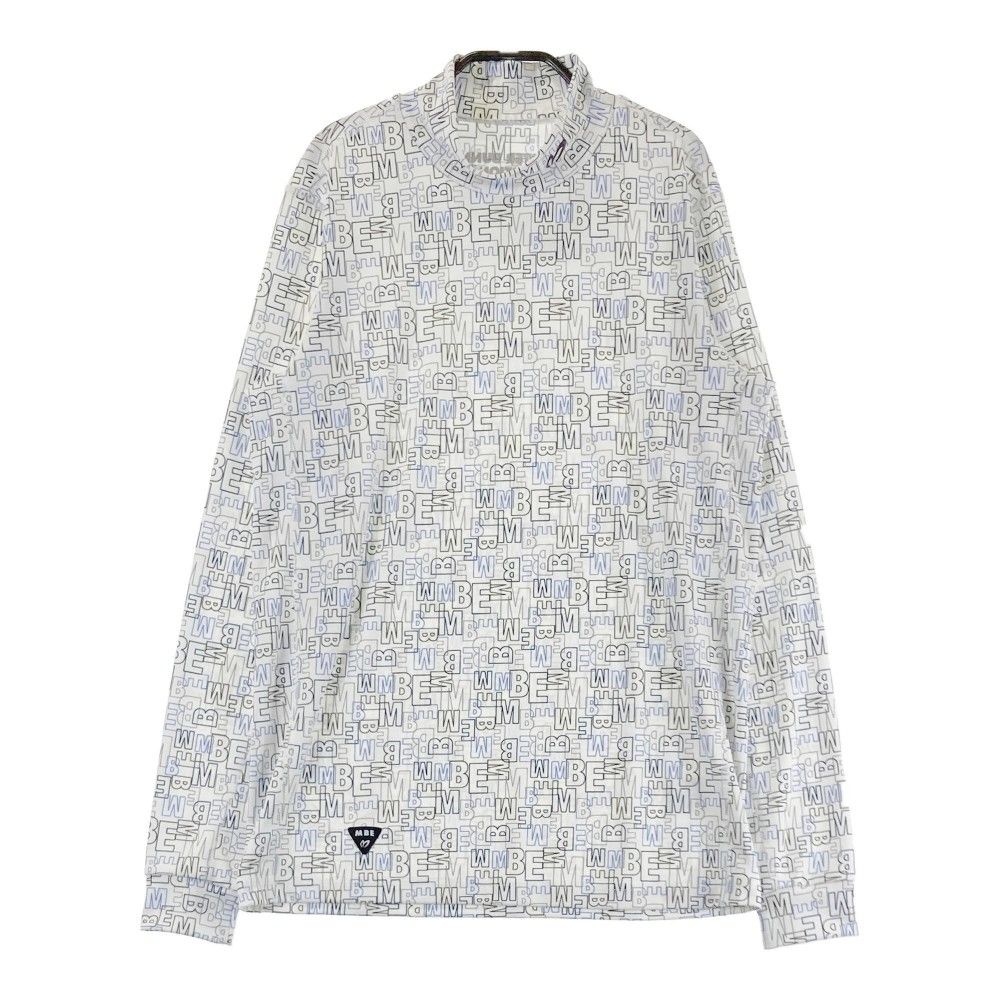 サイズ：4 MASTER BUNNY EDITION マスターバニーエディション  長袖ハイネックTシャツ 総柄 ブラック系 [240101447441] ゴルフウェア メンズ ストスト サイズ：4 MASTER BUNNY EDITION マスターバニーエディション