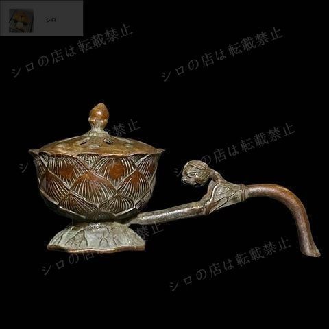 銅器 香炉 手に蓮華蓮蓬香炉 茶道香炉 工芸品 置物 高岡銅器 香炉 龍足雲龍蓋香炉 銅製 美術工芸品 記念品 置物