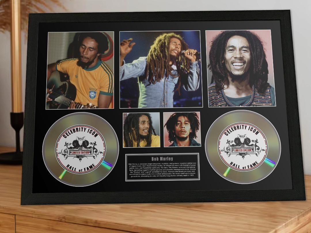ボブ マーリー レゲエ セレブリティー アイコンフレーム 証明書付き1