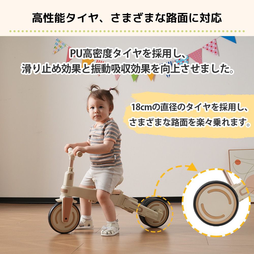 三輪車 コンパクト　ワンタッチ折りたたみ サンシェード　安全バー　押し棒 三輪車 コンパクト ワンタッチ折りたたみ サンシェード 安全バー