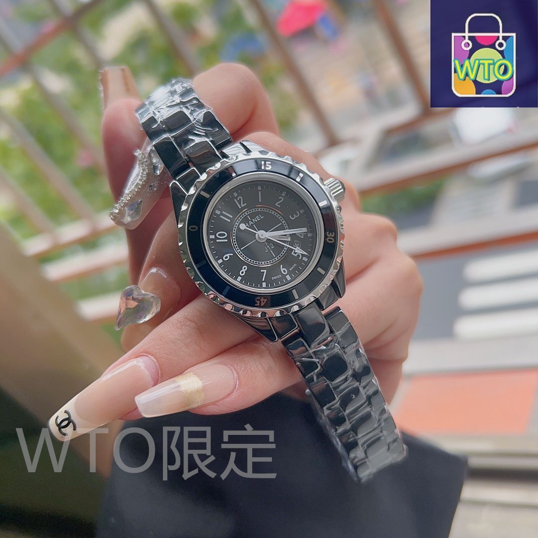 【NEW限定品】 Chanel] J12 クオーツレディースウォッチ - 専用ケース・カード 時計