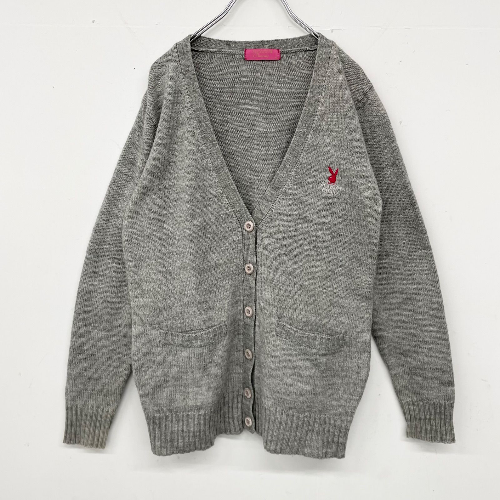 PLAYBOY プレイボーイ カーディガン 刺繍ロゴ ワンポイント レディース