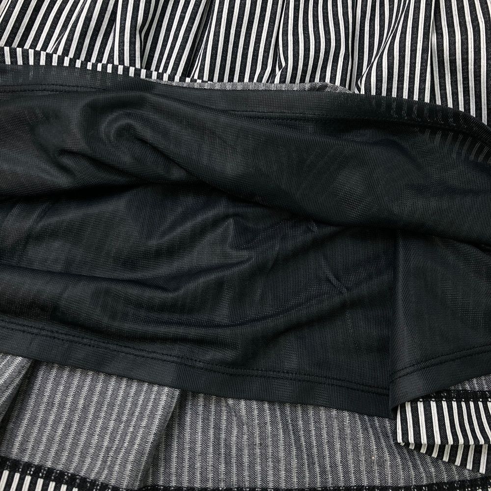 情熱的な サイズ 36 ARCHIVIO アルチビオ ストレッチスカート ストライプ柄 ブラック系 240101540505 ゴルフウェア レディース ストスト 全国送料無料。