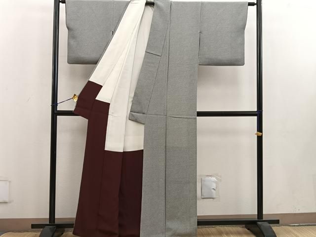 平和屋着物＊夏物 小紋 絽 茶道具 洗える着物 AAAZ1030fy 平和屋着物