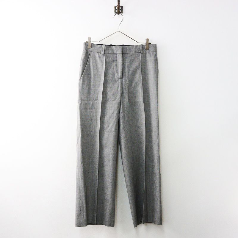 セリーヌ CELINE ワイド スラックス 36∥グレー ボトムス ゆったり シンプル ストレート レディース フィービー期【2400014560374】