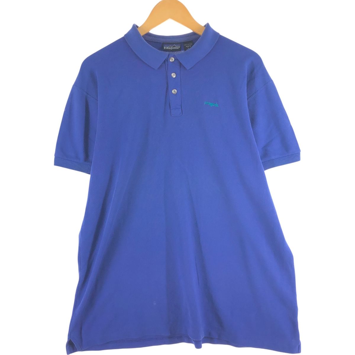 patagonia ネイビー ポロシャツ 新品タグ付き 古着 パタゴニア Patagonia 半袖 ポロシャツ メンズL相当/eaa557309