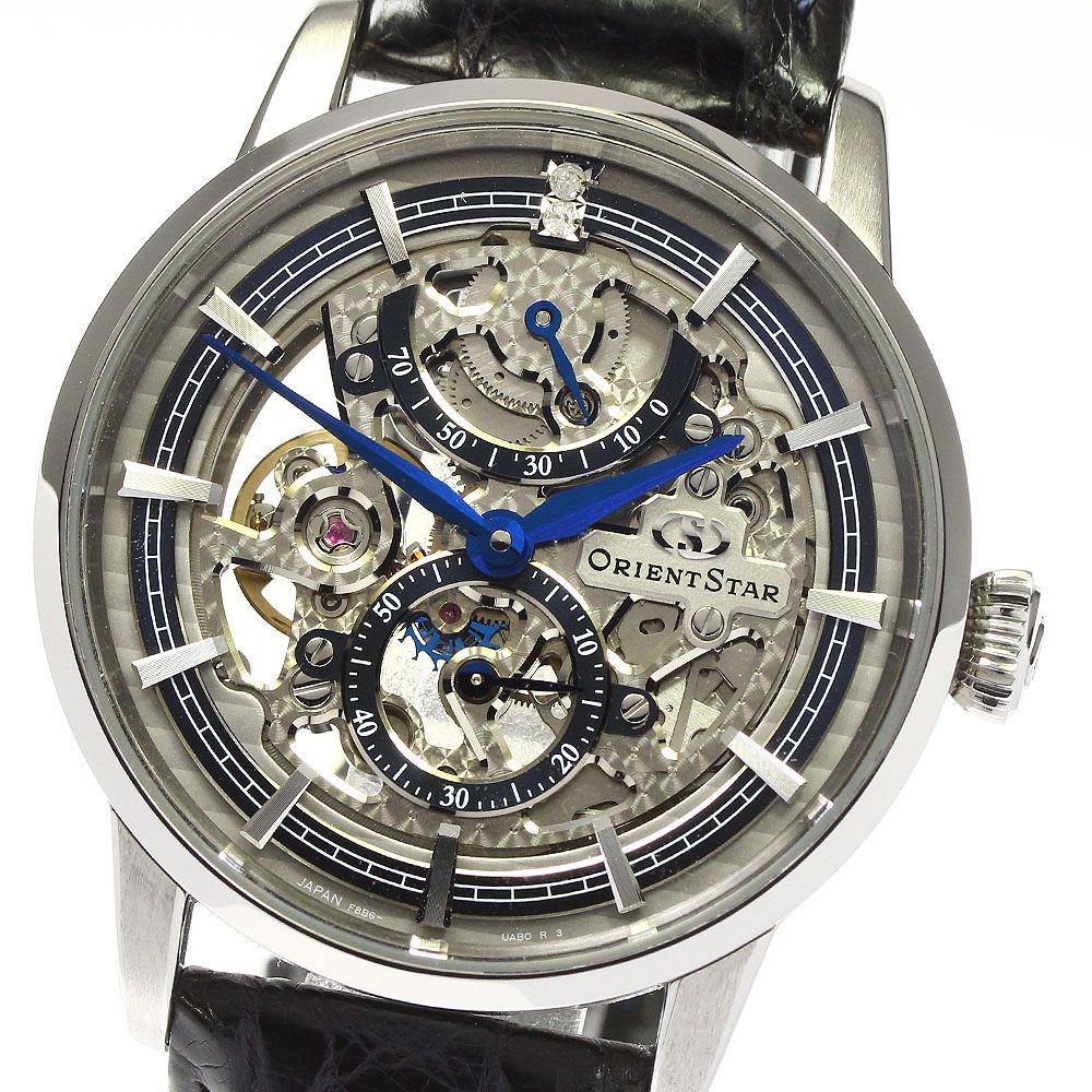 【良品】ORIENT クォーツ 腕時計 ビッグデイト クロノグラフ 黒