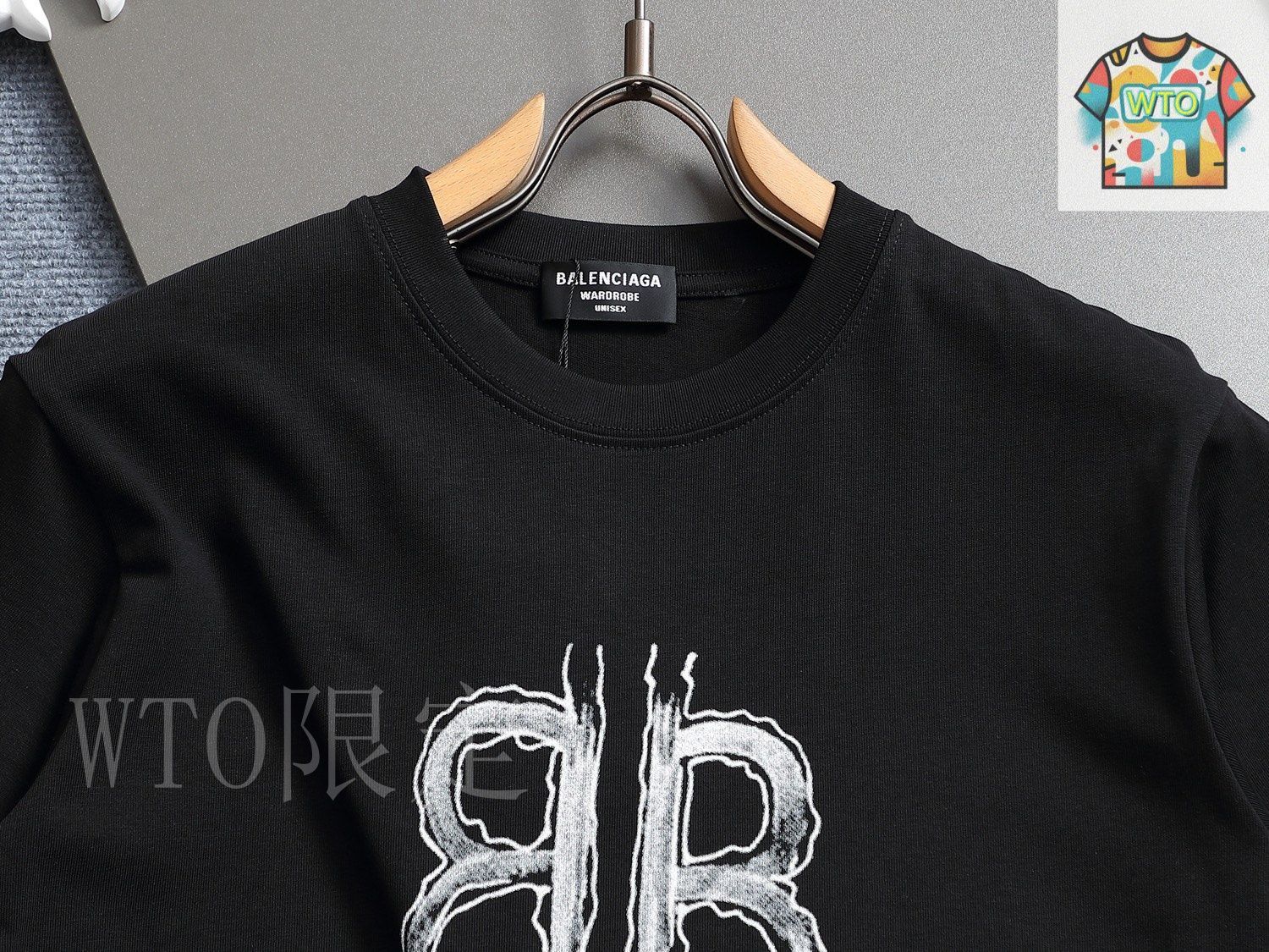 今日WTO】BALENCIAGA Vintage Letter Print T シャツ-DY61
