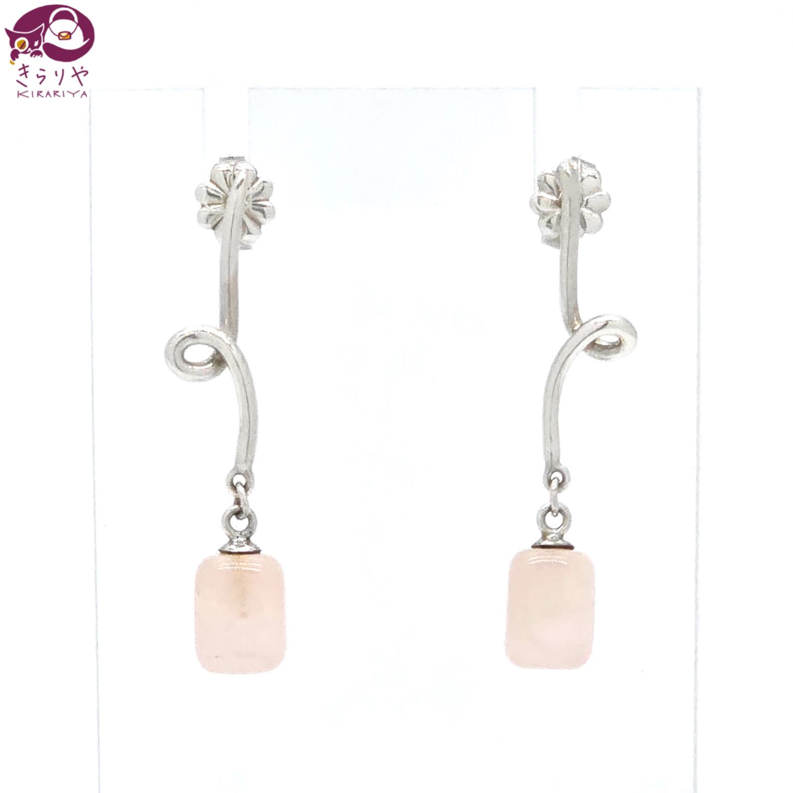 TIFFANY&CO. ティファニー ローズクォーツ ピアス 両耳 スイング スタッドピアス スターリングシルバー SV925