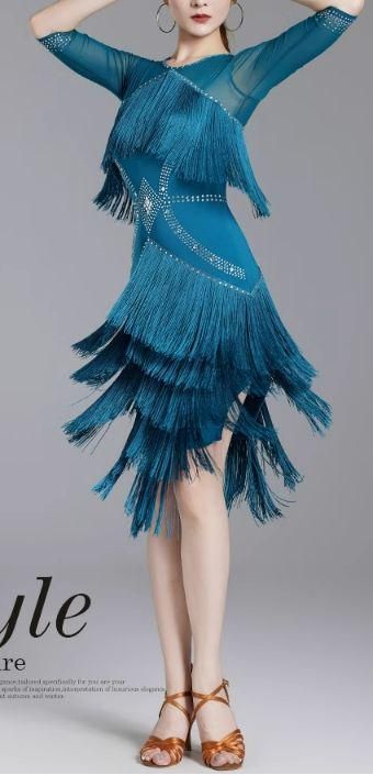 セール 社交ダンスドレス ラテンドレス 競技 デモ用 オーダーメイド