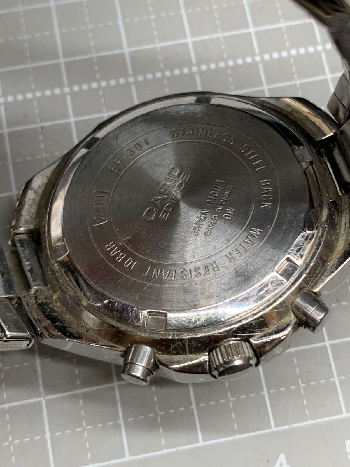 P435 不動 CASIO カシオ EDIFICE エディフィス EF-301 クォーツ 腕時計